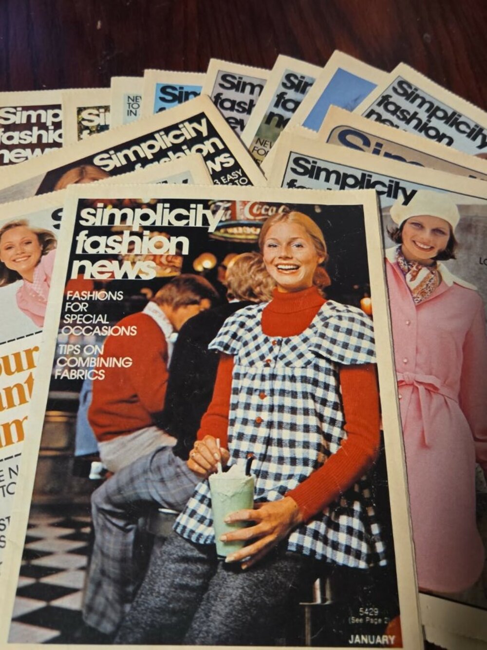 VTG 1970s Simplicity Fashion News Booklet Lot | Retro Sewing Pattern Ephemera